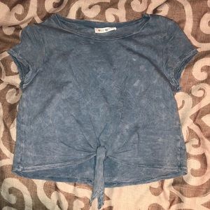 Wild honey blue crop top